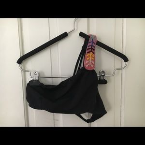 Mara Hoffman Beaded One Shoulder Swim Top